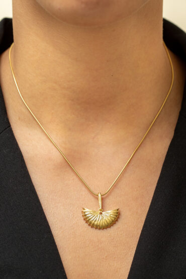 18K Gold Necklace set with 0.06 ct Diamonds - Image 3