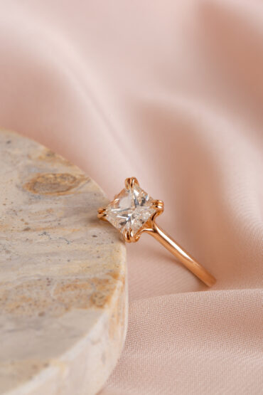 14K Rose Gold Ring set with 1.70CT H\SI2 Diamond - Image 2
