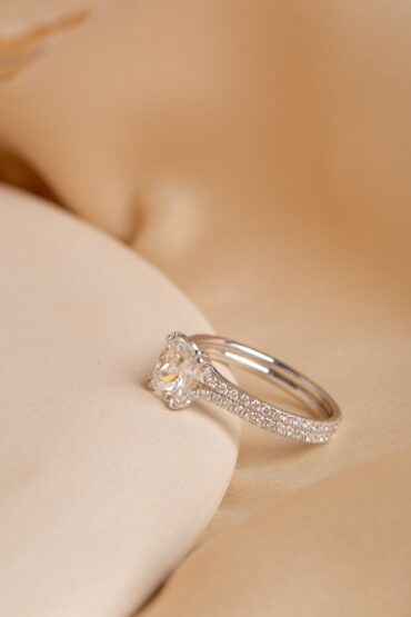 14K White Gold Ring 1.5CT H\SI1, 0.66 ct Diamonds - Image 2